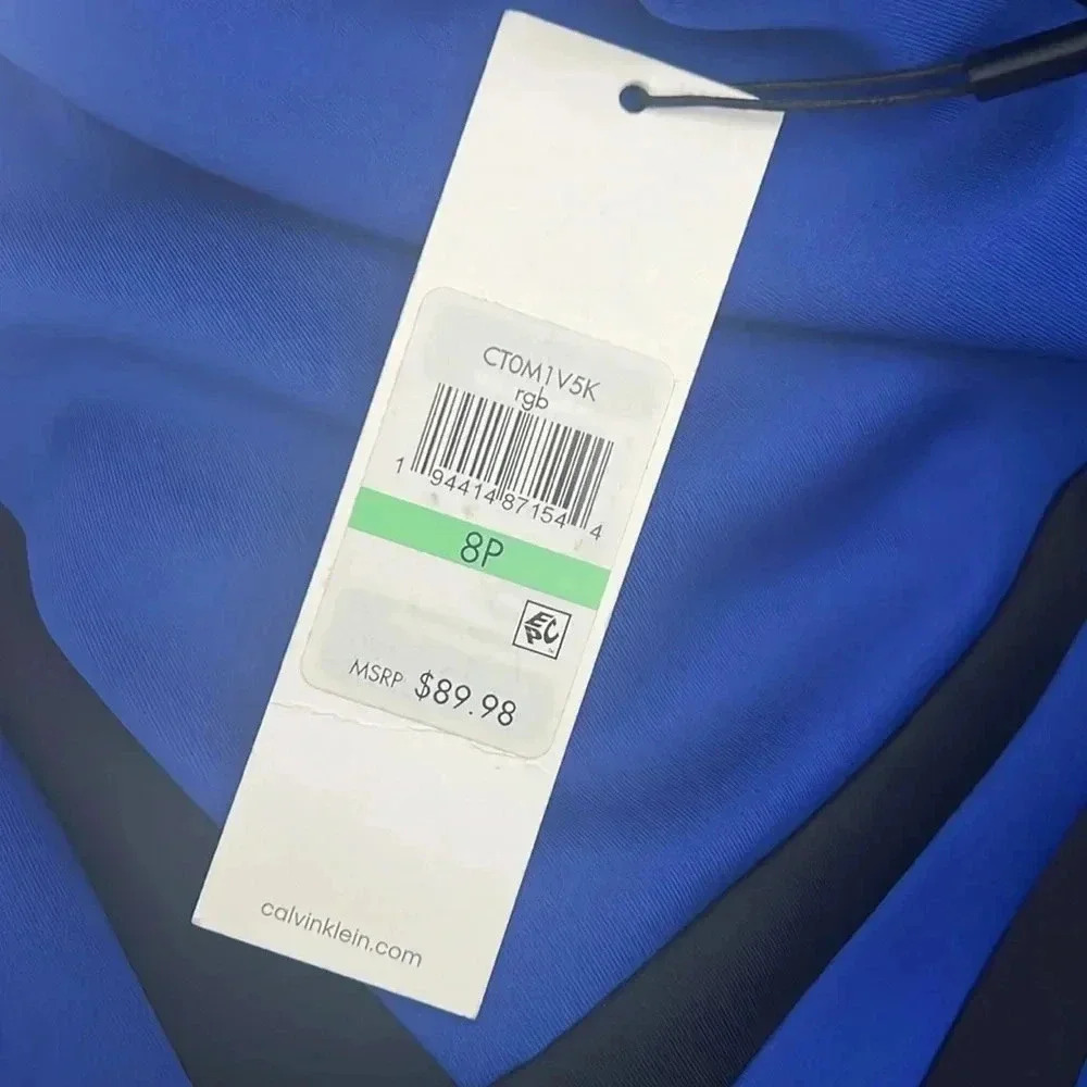 Calvin Klein Color Block Sheath Dress Size 8P - Picture 10 of 10